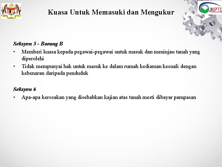 Kuasa Untuk Memasuki dan Mengukur Seksyen 5 - Borang B • Memberi kuasa kepada Kuasa Untuk Memasuki dan Mengukur Seksyen 5 - Borang B • Memberi kuasa kepada