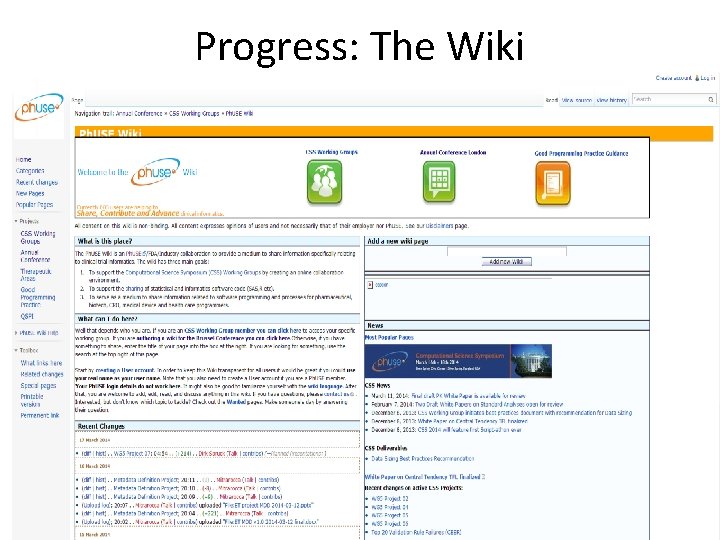 Progress: The Wiki 