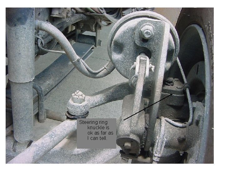 Steering knuckle is ok as far as I can tell. 