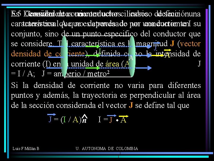 Es Densidad Consideremos conveniente un enconductor muchoscilíndrico casos de definir secciónuna 5. 5 de