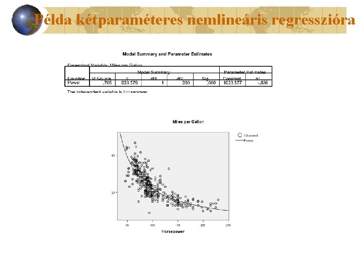 Példa kétparaméteres nemlineáris regresszióra 