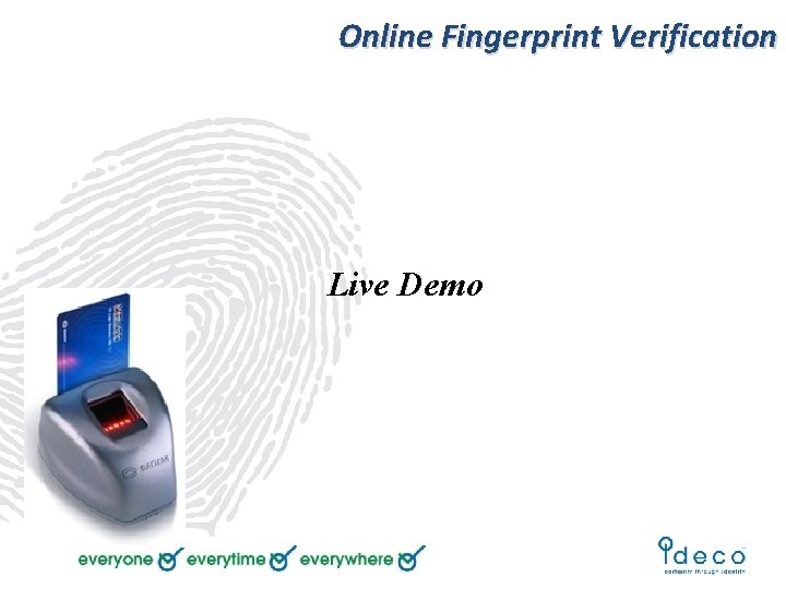 Online Fingerprint Verification Live Demo 