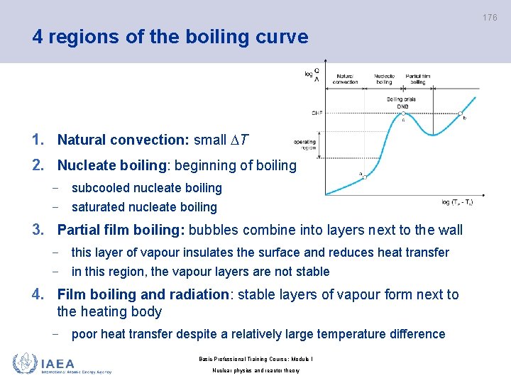 176 4 regions of the boiling curve 1. Natural convection: small T 2. Nucleate