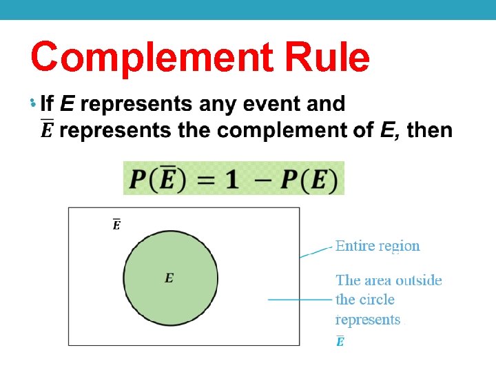 Complement Rule • 