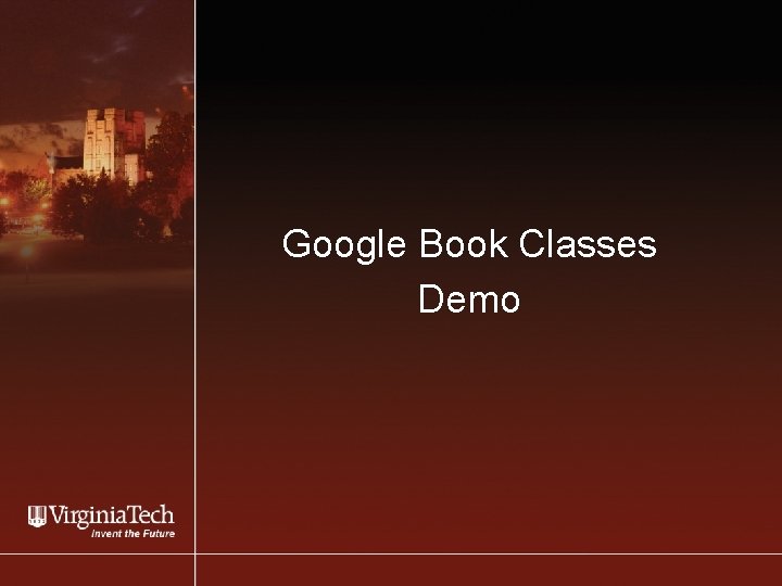 Google Book Classes Demo 