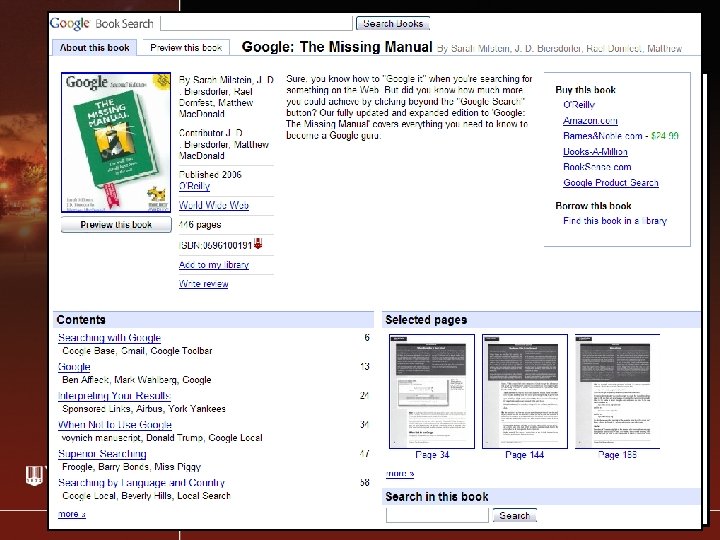 Google Books Demo (2) Buttons appears if Google has a partial preview of book