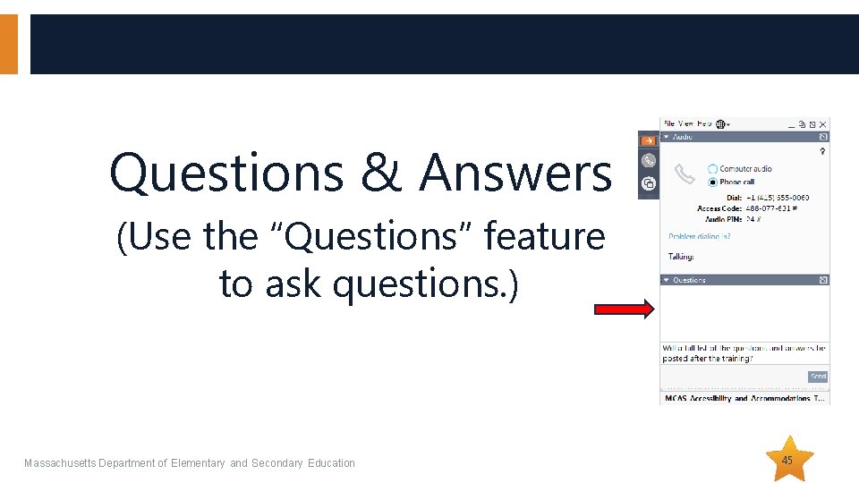 Questions & Answers (Use the “Questions” feature to ask questions. ) Massachusetts Department of