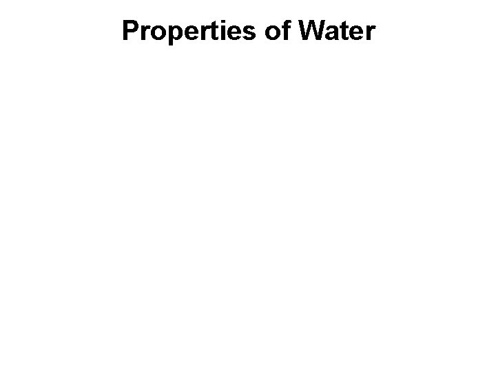 Properties of Water 