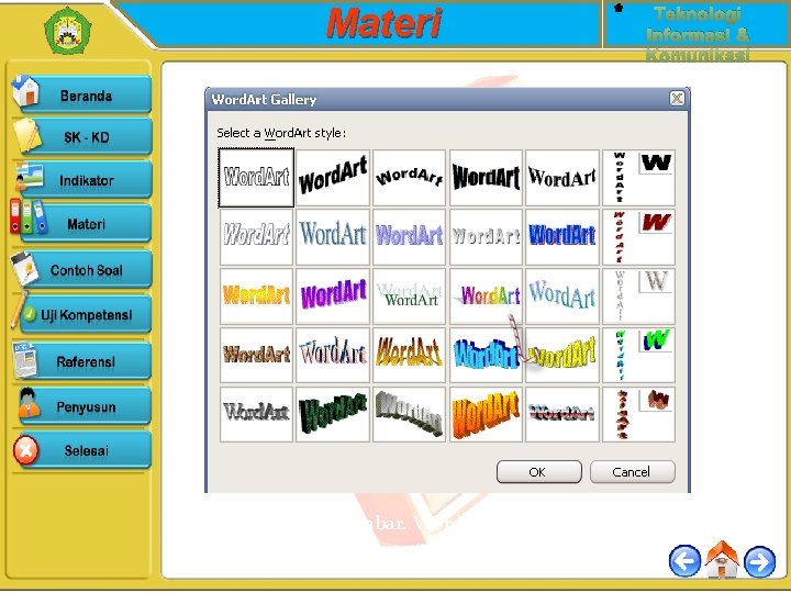 Materi Gambar. Word. Art Gallery Teknologi Informasi & Komunikasi 