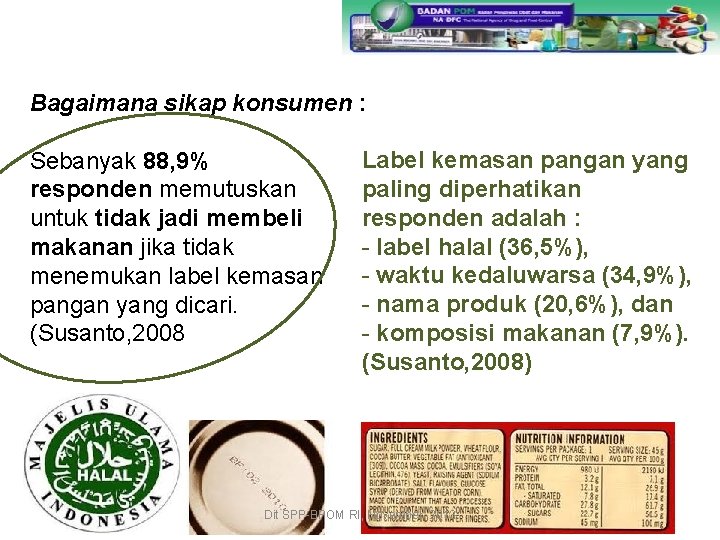 Bagaimana sikap konsumen : Sebanyak 88, 9% responden memutuskan untuk tidak jadi membeli makanan