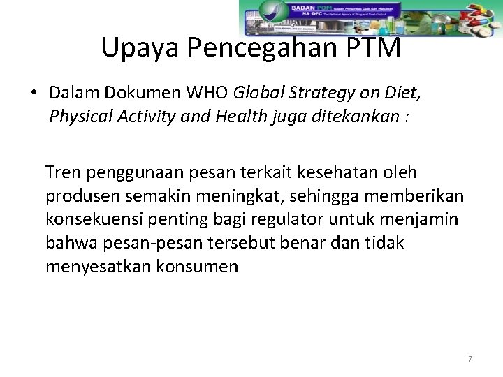 Upaya Pencegahan PTM • Dalam Dokumen WHO Global Strategy on Diet, Physical Activity and