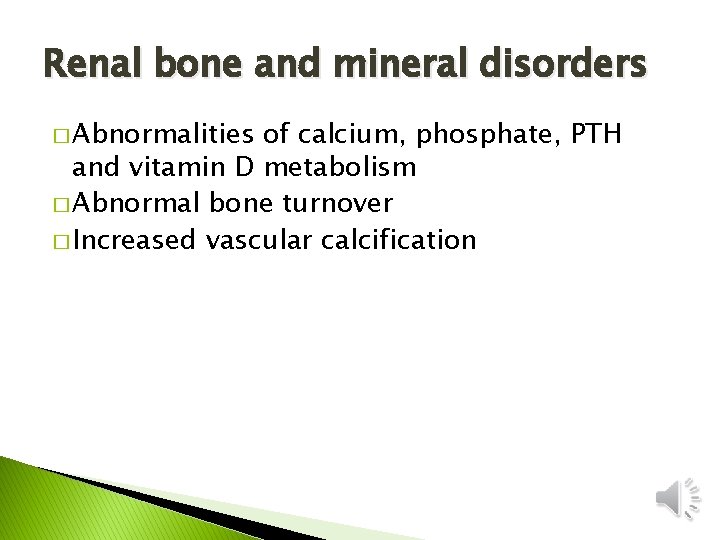 Chronic kidney disease and predialysis Renal Pharmacy Beginners