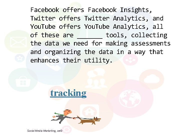 Facebook offers Facebook Insights, Twitter offers Twitter Analytics, and You. Tube offers You. Tube
