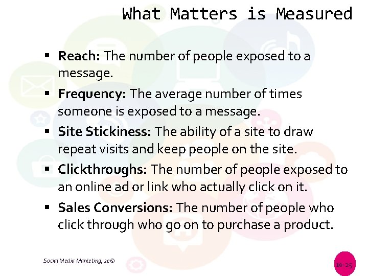 What Matters is Measured Reach: The number of people exposed to a message. Frequency: