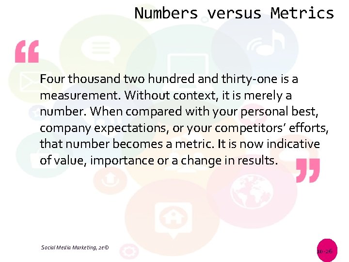 Numbers versus Metrics Four thousand two hundred and thirty-one is a measurement. Without context,