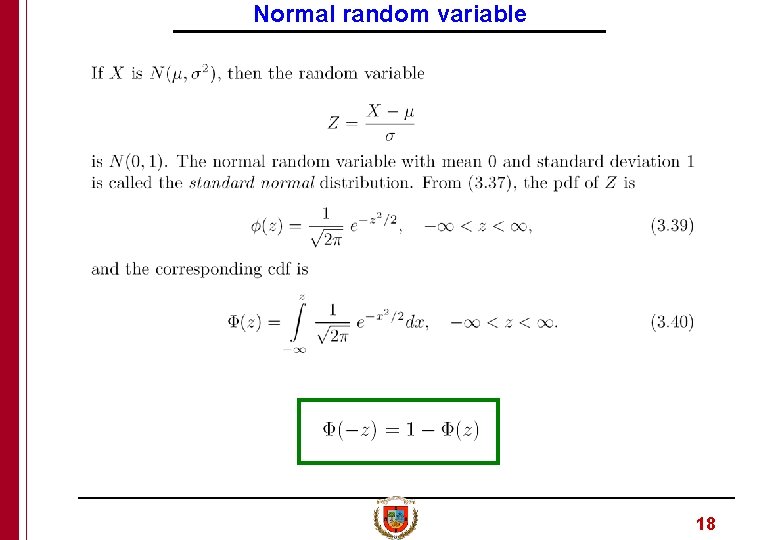 Normal random variable 18 