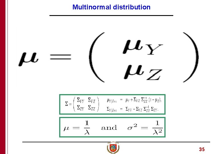 Multinormal distribution 35 