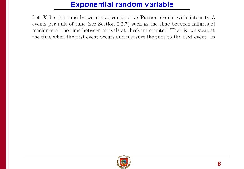 Exponential random variable 8 