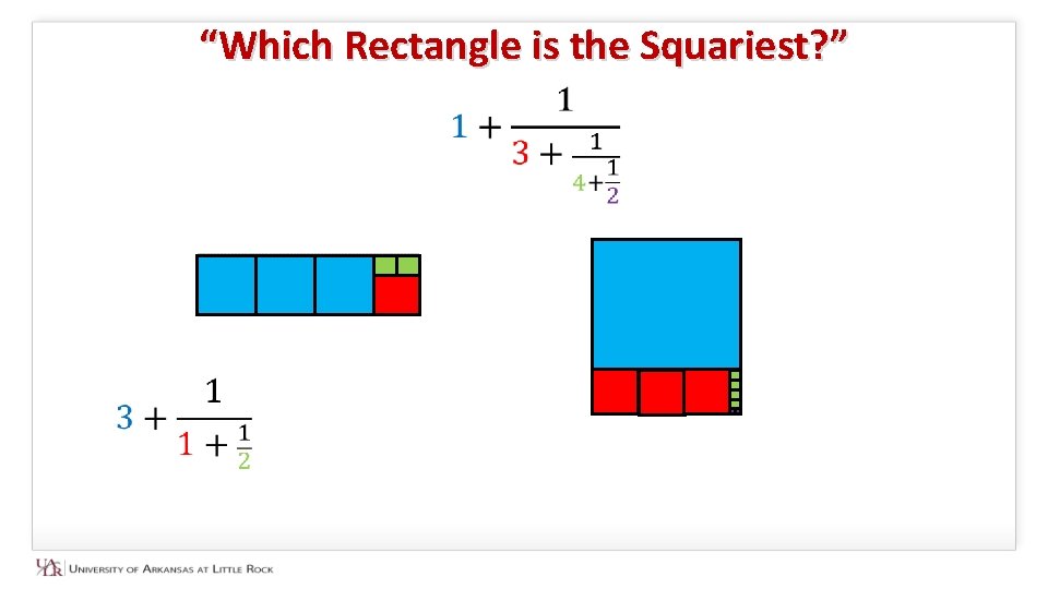 “Which Rectangle is the Squariest? ” A C 