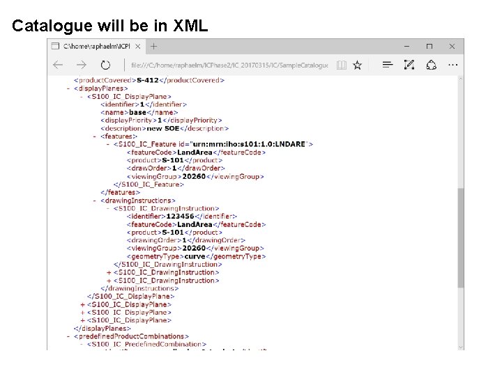 Catalogue will be in XML 