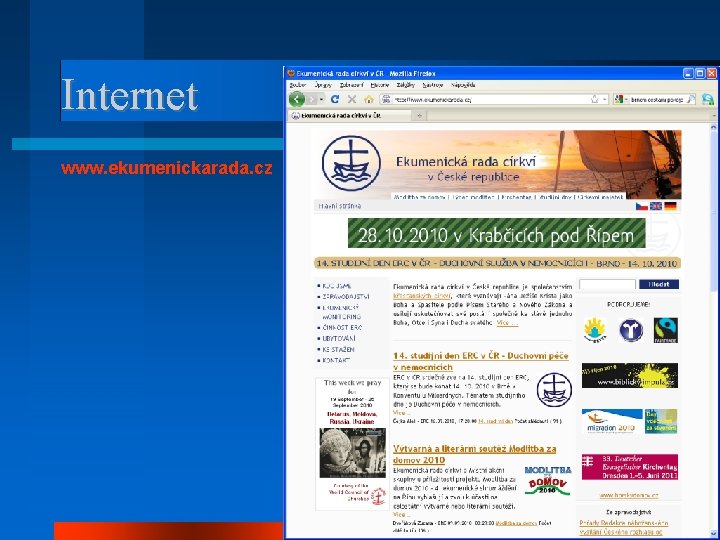 Internet www. ekumenickarada. cz 