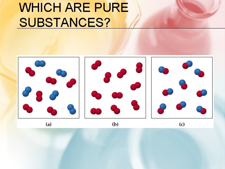 WHICH ARE PURE SUBSTANCES? 