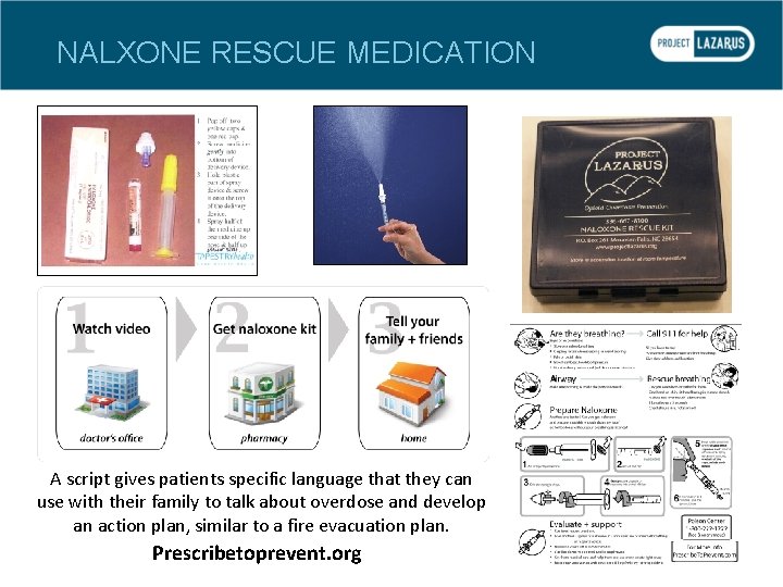 NALXONE RESCUE MEDICATION A script gives patients specific language that they can use with