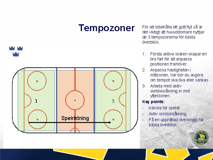 Tempozoner För att bibehålla ett gott flyt så är det viktigt att huvuddomare nyttjar