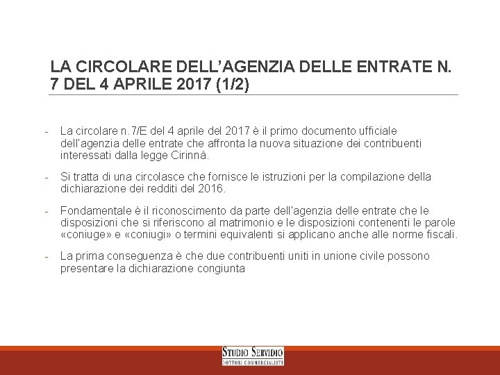 LA CIRCOLARE DELL’AGENZIA DELLE ENTRATE N. 7 DEL 4 APRILE 2017 (1/2) - La