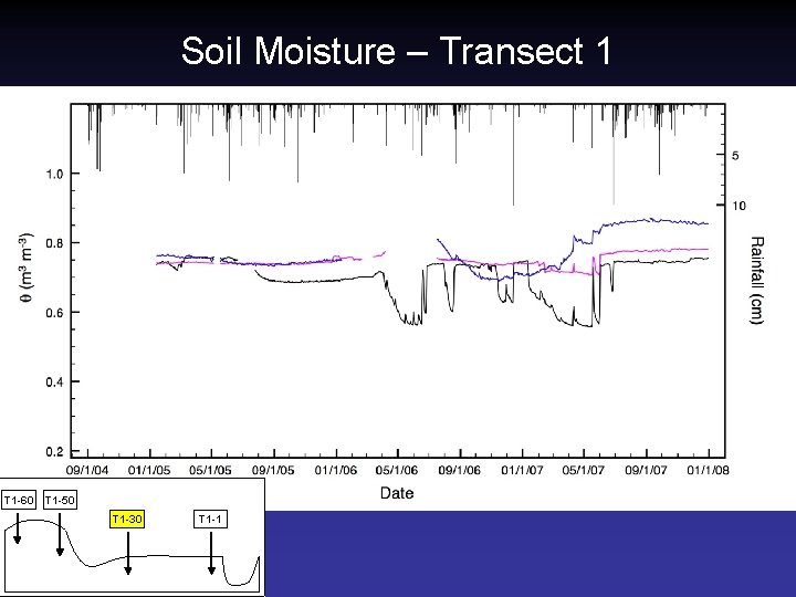 Soil Moisture – Transect 1 T 1 -60 T 1 -50 T 1 -30