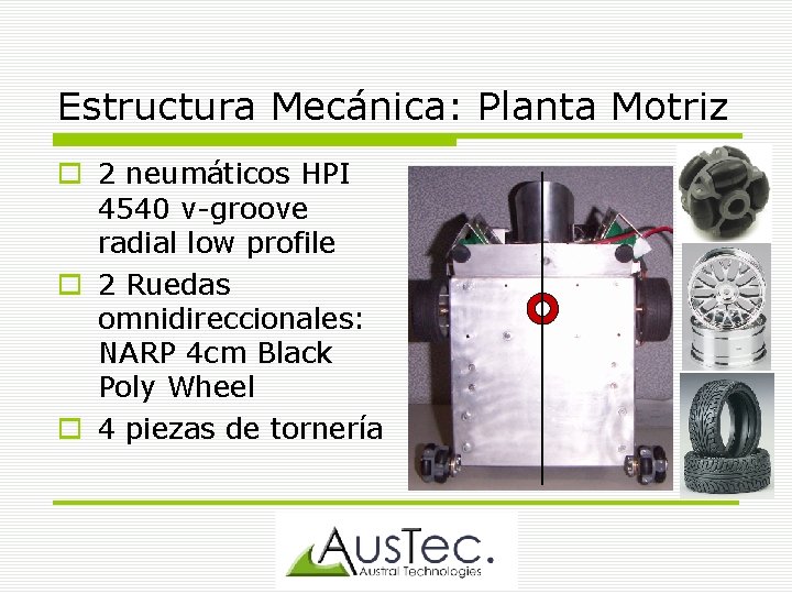 Estructura Mecánica: Planta Motriz 2 neumáticos HPI 4540 v-groove radial low profile 2 Ruedas