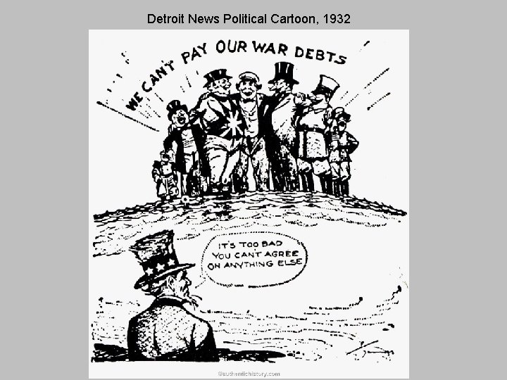 Detroit News Political Cartoon, 1932 