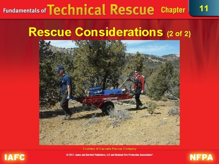 11 Rescue Considerations (2 of 2) Courtesy of Cascade Rescue Company 