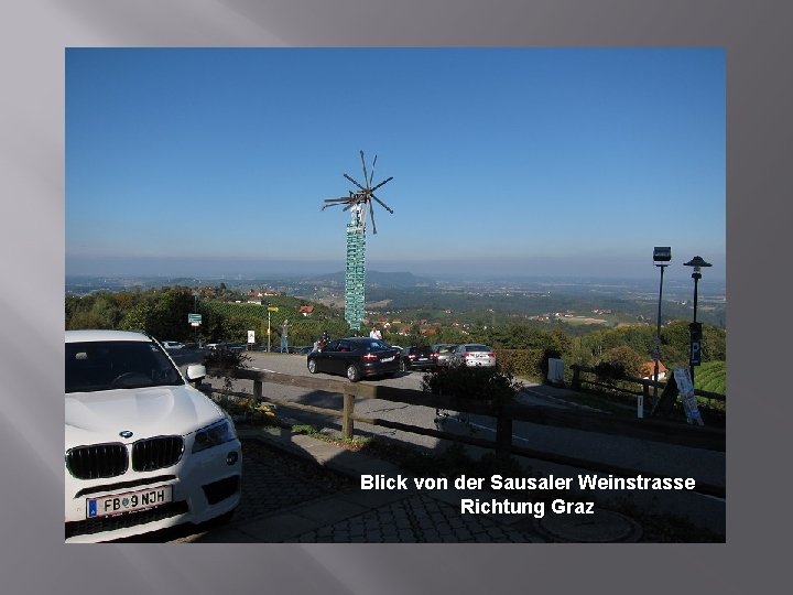 Blick von der Sausaler Weinstrasse Richtung Graz 