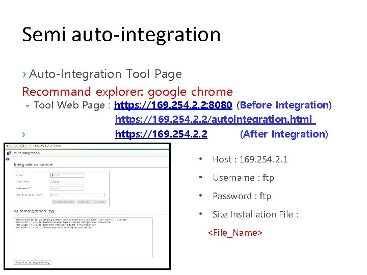 Semi auto-integration › Auto-Integration Tool Page Recommand explorer: google chrome - Tool Web Page