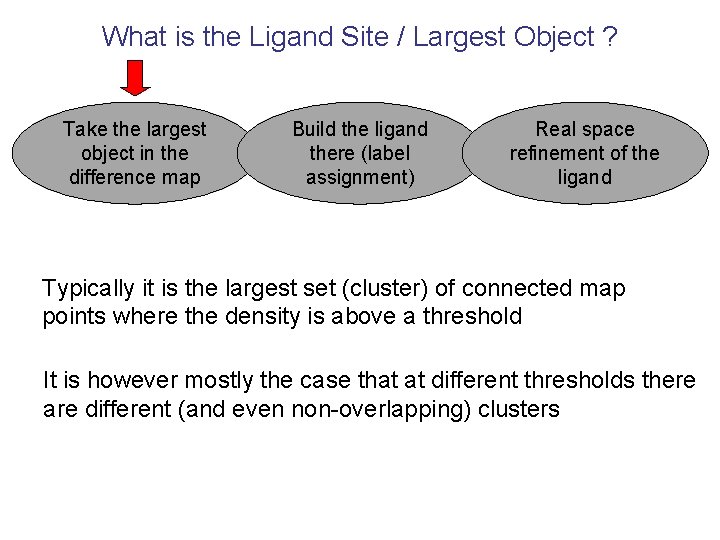 What is the Ligand Site / Largest Object ? Take the largest object in