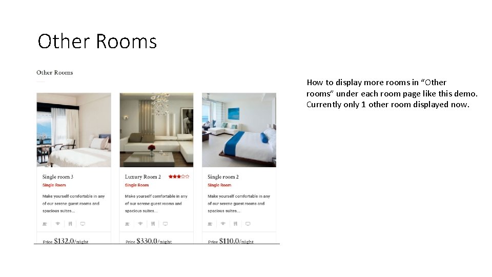 Other Rooms How to display more rooms in “Other rooms” under each room page