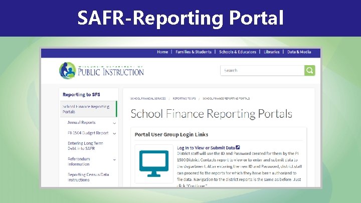 SAFR-Reporting Portal 