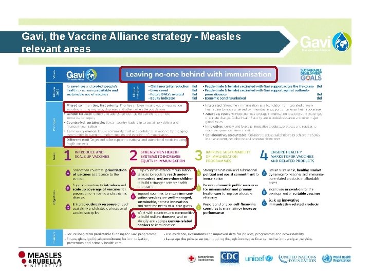 Gavi, the Vaccine Alliance strategy - Measles relevant areas 
