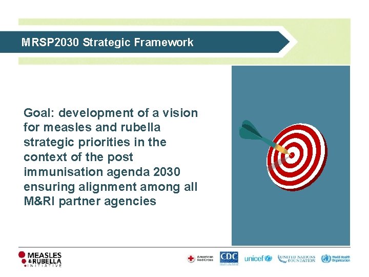 MRSP 2030 Strategic Framework Goal: development of a vision for measles and rubella strategic