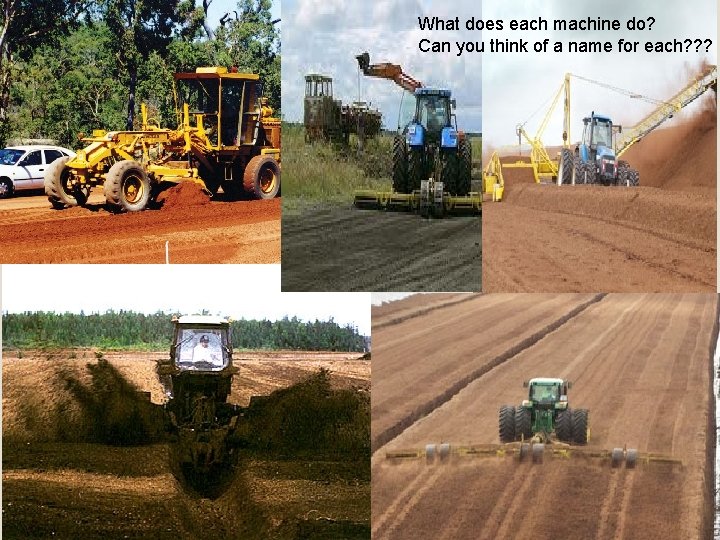What does each machine do? Can you think of a name for each? ?
