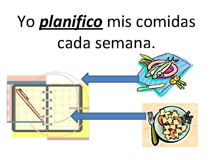 Yo planifico mis comidas cada semana. 