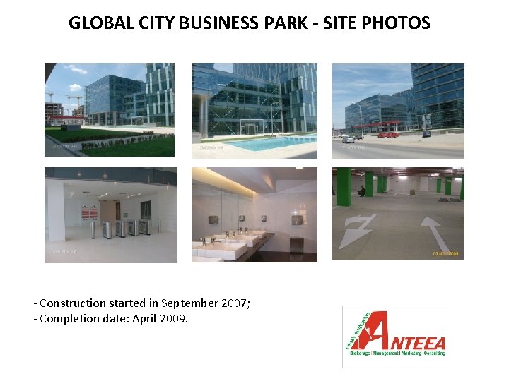 GLOBAL CITY BUSINESS PARK - SITE PHOTOS - Construction started in September 2007; - GLOBAL CITY BUSINESS PARK - SITE PHOTOS - Construction started in September 2007; -
