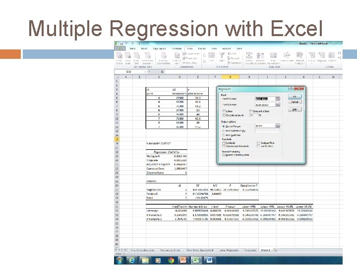 Multiple Regression with Excel 