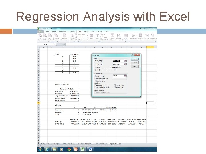 Regression Analysis with Excel 