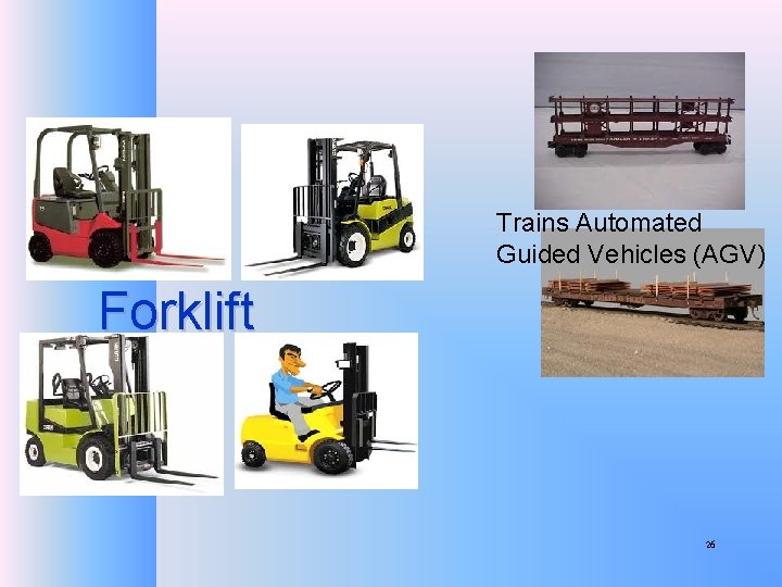 Trains Automated Guided Vehicles (AGV) Forklift 26 