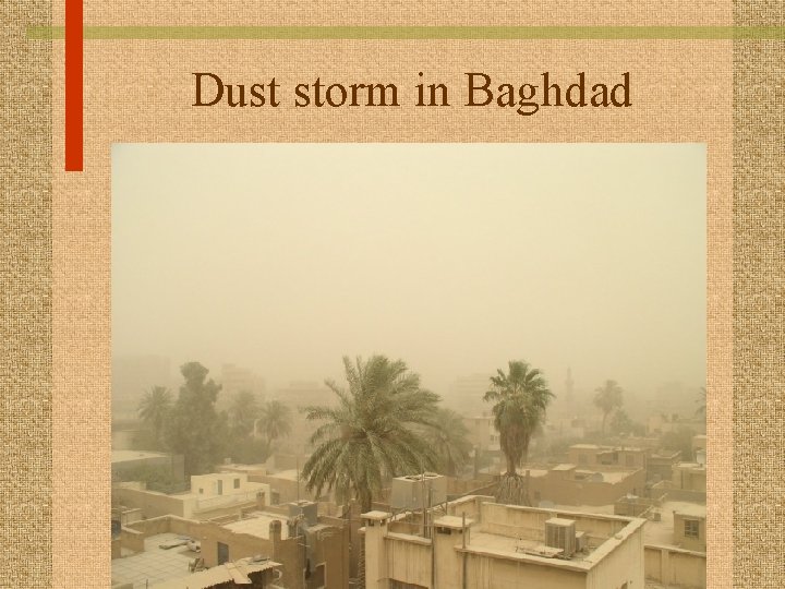 Dust storm in Baghdad 