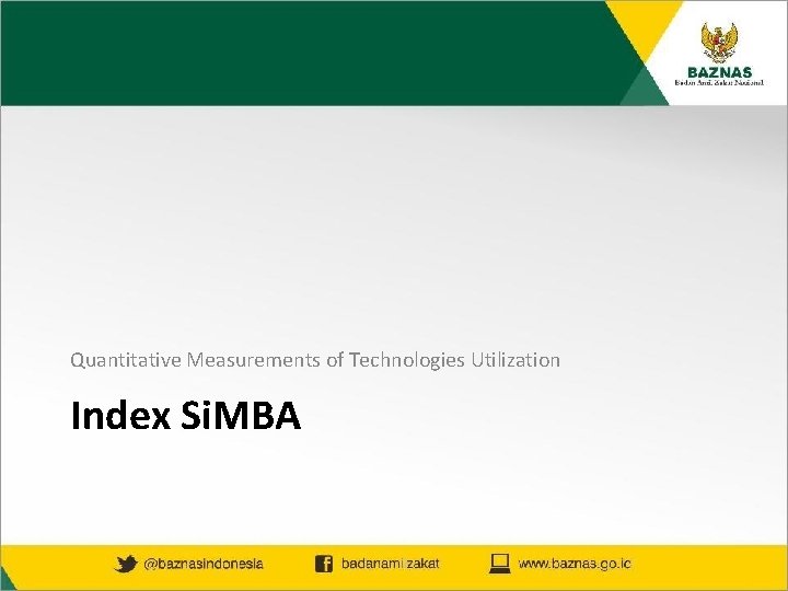 Quantitative Measurements of Technologies Utilization Index Si. MBA 