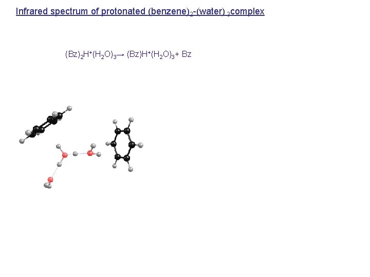 Infrared spectrum of protonated (benzene)2 -(water) 3 complex (Bz)2 H+(H 2 O)3→ (Bz)H+(H 2