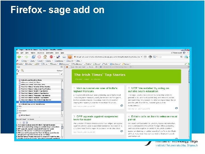 Firefox- sage add on 